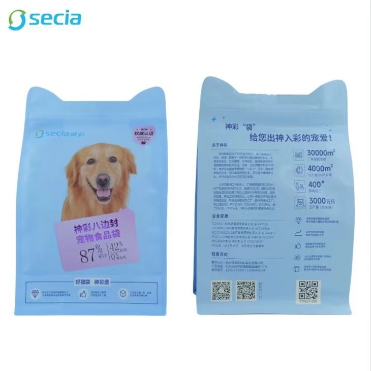 Pet Food Eight Side Seal Flat Bottom Pouch Pet Food Eight Side Seal Flat Bottom Pouch