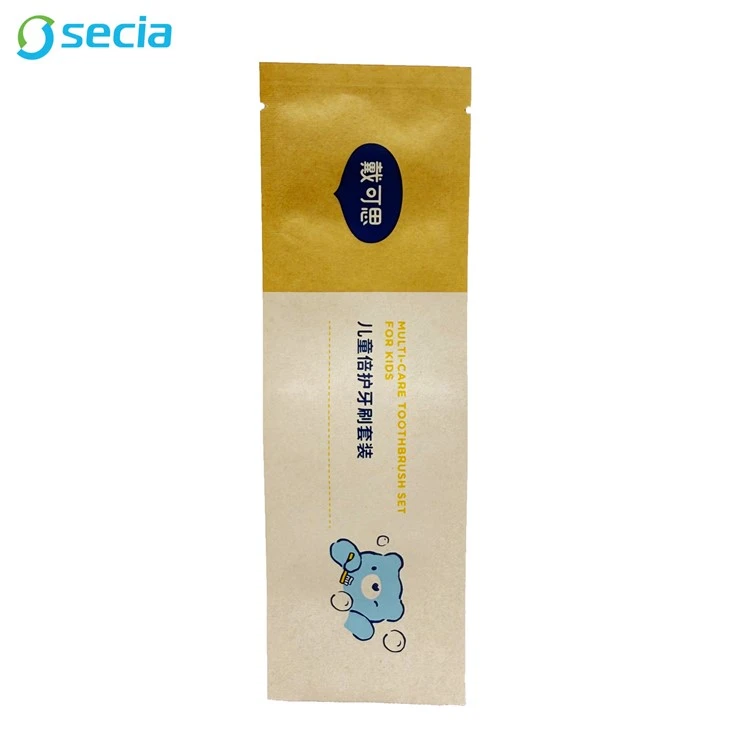 Ba bên niêm phong kraft paper pouch